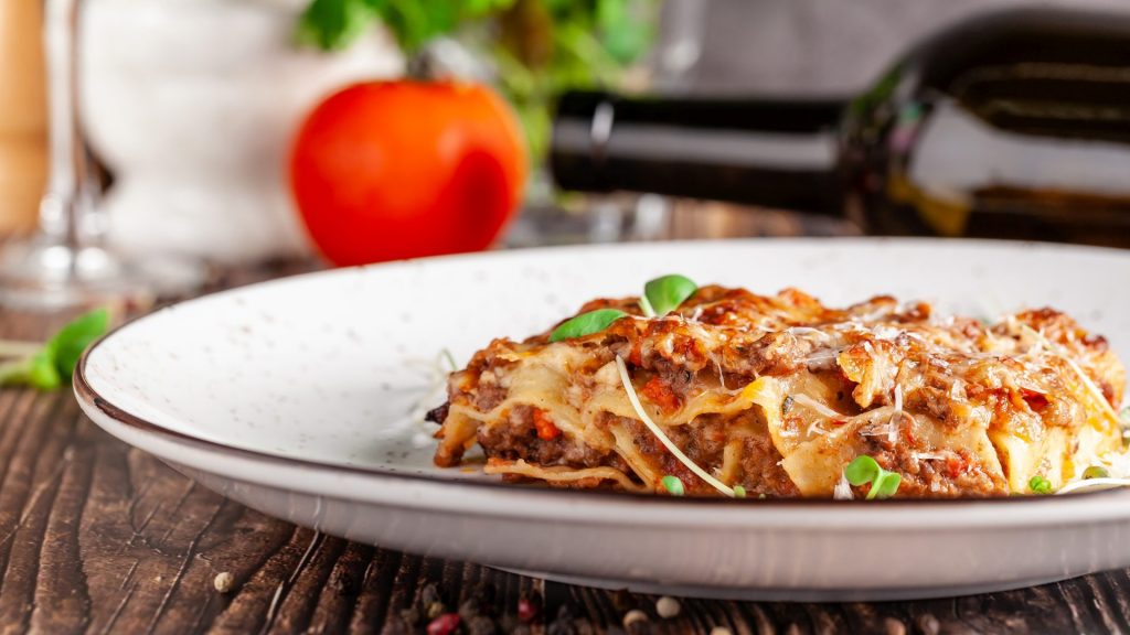 Skillet lasagna with basil italian sausage and butternut squash 1