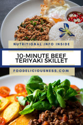 10 MINUTE BEEF TERIYAKI SKILLET pin