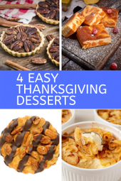 4 Easy Thanksgiving Desserts pin