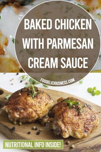 Baked chicken with parmesan cream sauce pin