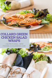Collard Green Chicken Salad Wraps