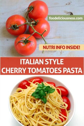 Italian style cherry tomatoes pasta pin