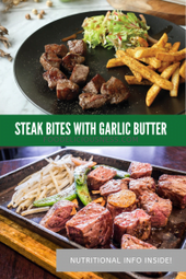 STEAK BITES WITH GARLIC BUTTER pin 1