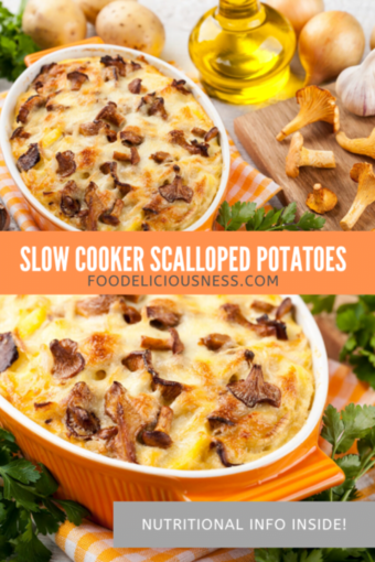 Slow cooker scalloped potatoes pin