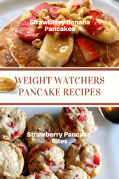 Strawberry Banana and Straberry Pancake bites