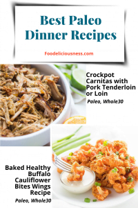 Crockpot Carnitas with Pork Tenderloin or Loin and Baked Healthy Buffalo Cauliflower Bites Wings Recipe