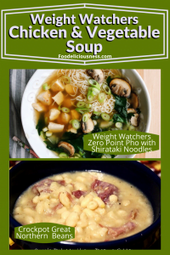 Weight Watchers 1 Point Pho with Shiratake noodles and Crockpot Great northern beans