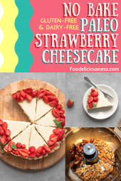 No Bake Paleo Strawberry Cheesecake 1