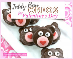 Teddy bear oreos for Valentines day
