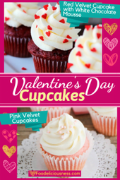 Valentines Day Cupcakes red velvet cupcakes w chocolate mousse Pink velvet cupcakes