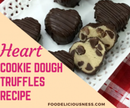 Heart cookie dough truffle