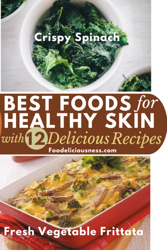 Best foods for healthy skin crispy spinach and fresh vegetable frittata