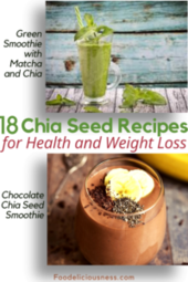 Green Smoothie with Matcha and Chia and Chocolate Chia Seed Smoothie