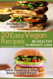 Smokey TTLA Sandwich and Sweet Potatoes Black Beans Veggie Burger