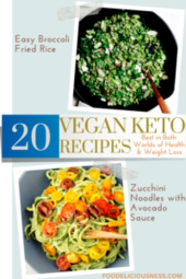 Paleo Broccoli Fried Rice and Zucchini noodles with avocado sauce