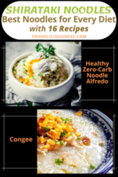 SHIRATAKI NOODLES Healthy Zero Carb Noodle Alfredo and Congee