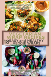 Fire Cracker Vegan and Lettuce Wraps and Radicchio Wraps with Spicy Peanut Tofu